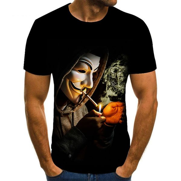 

фильм ужасов it penny wise clown joker 3d print tshirt мужчины / женщины хип-хоп уличная футболка футболка 90-х мальчиков прохладная одежда, White;black