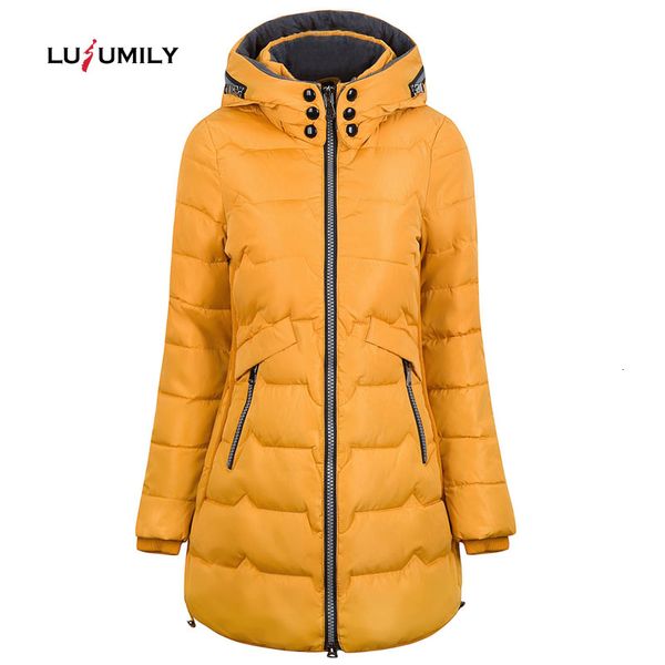 

lusumily 2019 winter jacket women hooded warm plus size xl-7xl cotton coat padded female slim long jackets women parkas outwear y190926, Black;white