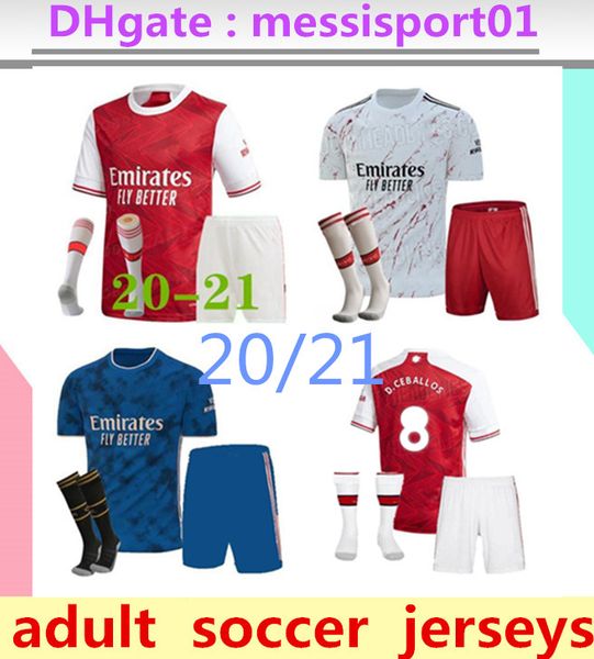 

2020 2021 gunners men soccer jersey 2020/21 arsen pepe nicolas ceballos henry guendouzi tierney arsen football kit shirt set, Black