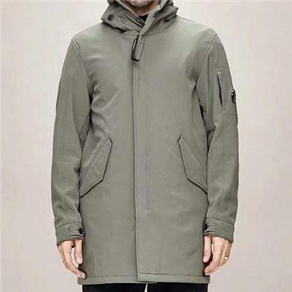 

cp toney pirate company 2020 konng gonng in autumn and winter plush and thickened long windbreaker jacket is european and american styl, Black;brown