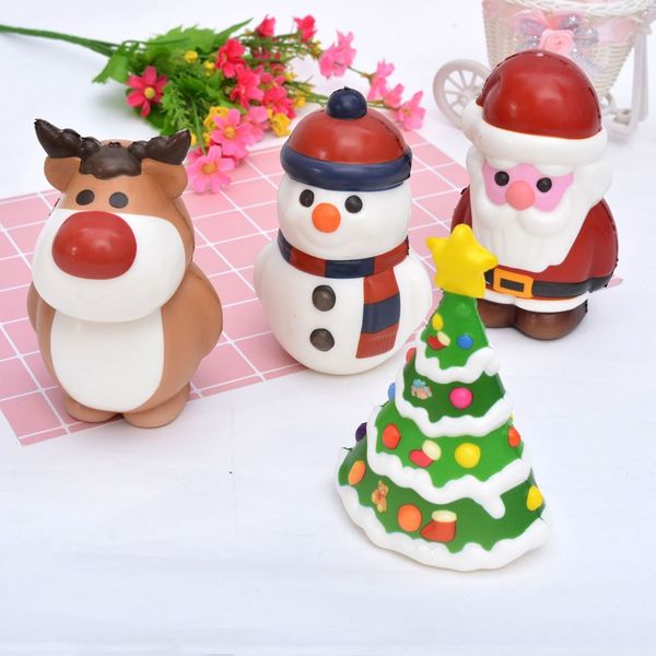 

kawaii christmas squishy toy santa claus snowman xmas tree shaped slow rising cream scented stress relief toy novelty gift decor dbc vt1219