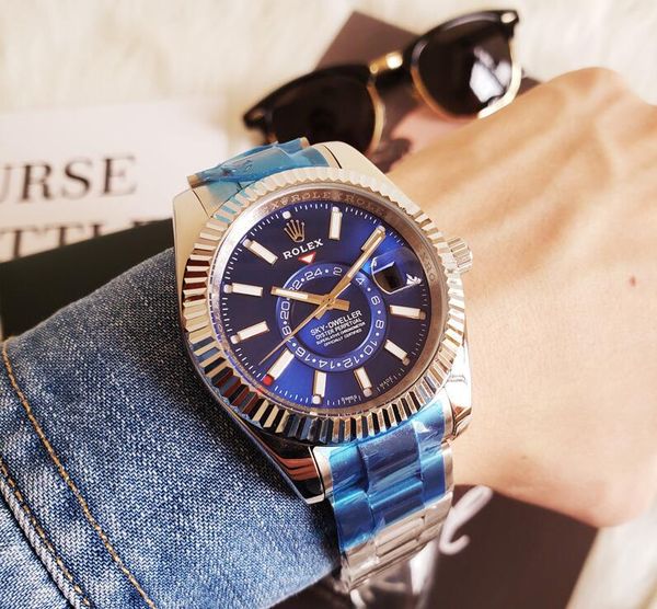 

Cla ic men 039 automatic mechanical watch apphire gla mirror imported movement tainle teel wri tband bu ine fa hion