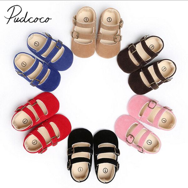 

2018 brand new infant newborn cute baby kids boys girls leather shoes toddler moccasin soft crib shoes first walkers 0-18 m