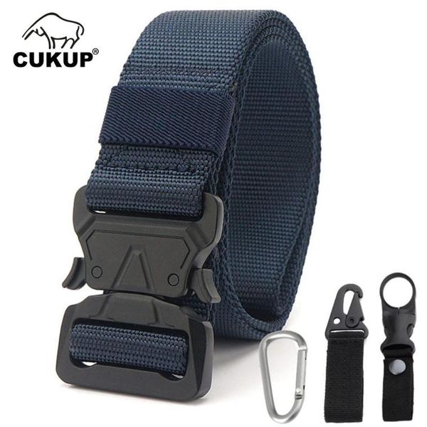 

cukup design quality nylon tactical belts a letter buckle pattern multi-functional belt jean accessories 125cm cbfj0160, Black;brown