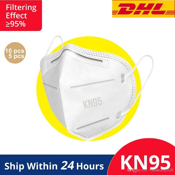

50pcs kn95/n95 face mouth mask mascherine protective mascarillas pm2.5 masque ffp2 n95 disposable masks dhl 7339044