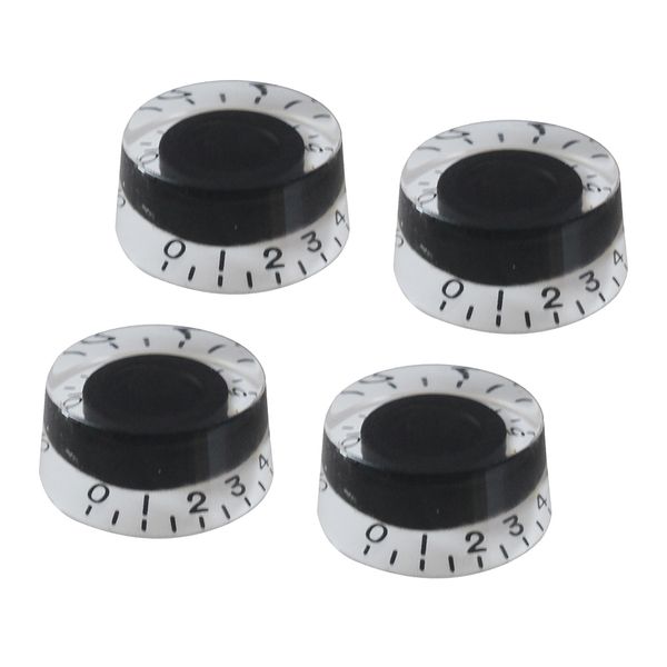 

black guitar volume tone control knob switch tip knob cap