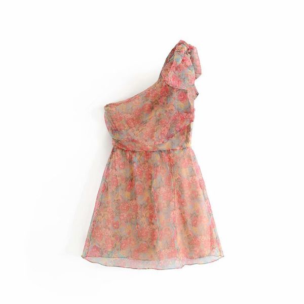 

hh50-2167 spring/summer 2019 new asymmetry of european and american wind dress organza dress, Black;gray