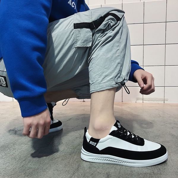 

2020 women men new sport shoes fashion sneakers casual shoes leather outdoor sport classic flats trainer shoes size 40-44, Black