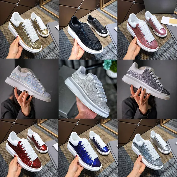 

with box platform ace classic brand casual shoes chaussures womens sneakers mc queens soles designers alexanders mcqueens dress sf131#, Black