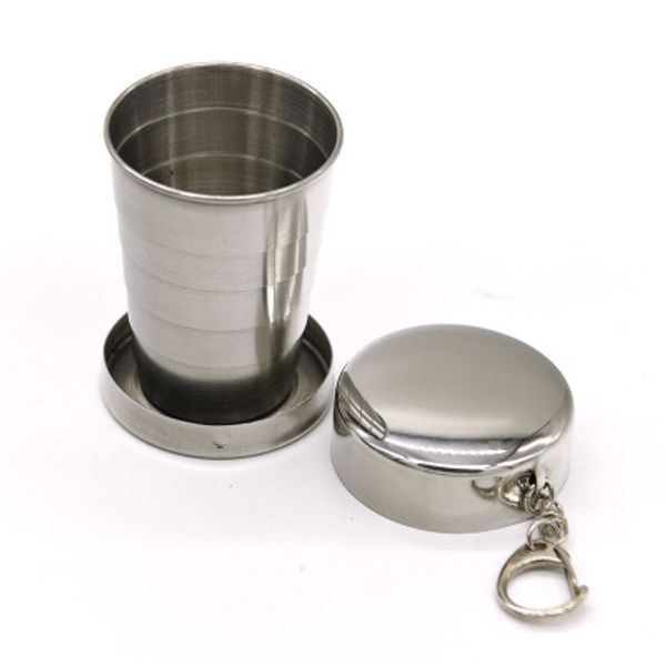 

stainless steel tumbler wine glass telescopic cup folding cup wine glass portable hiking climbing party small size