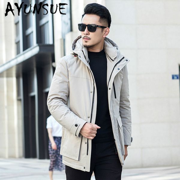 

ayunsue 2019 white duck down jacket men korean short winter coat men puffer jacket down coat warm parka abrigo 2023 yy1461, Black