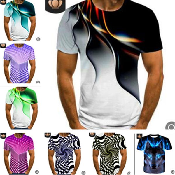 

6xl 3d design print men's t shirt summer short sleeve tee sweat shirt sports joggers casual tshirts quick dry trend 22 colors ly617, Blue