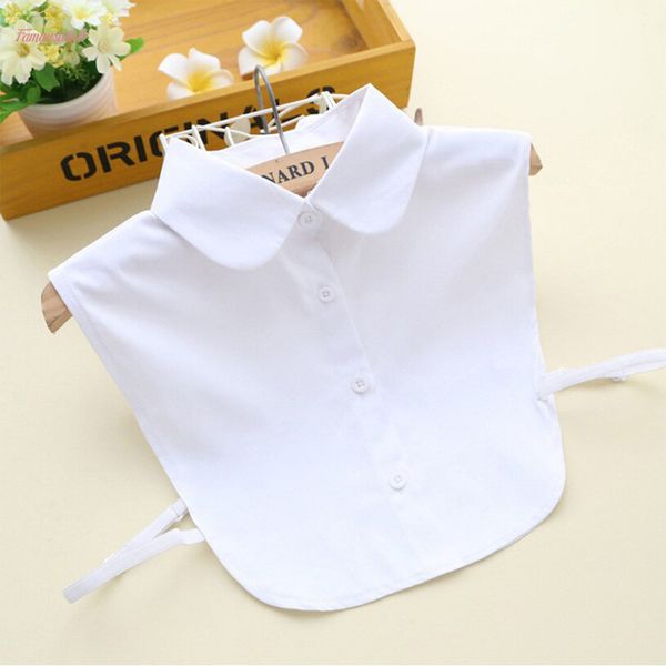 

2020 spring white women detachable lapel shirt fake collar fashion solid color false blouse neckwear clothing accessories