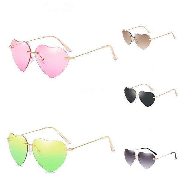 

2020 luxury designer glasses for men women vintage eyewear accessories heart-shaped sunglasee #20780, White;black