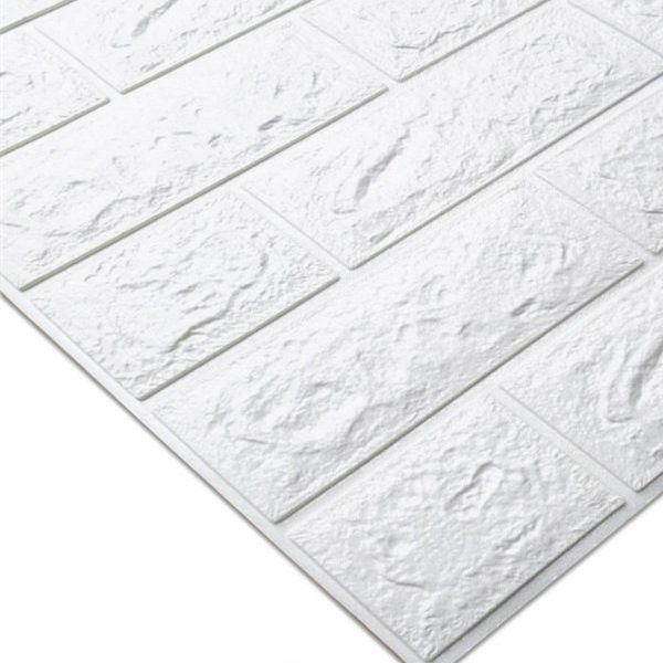 

3d brick wall sticker self-adhesive wallpaper white artificial brick texture effect background wall decoration