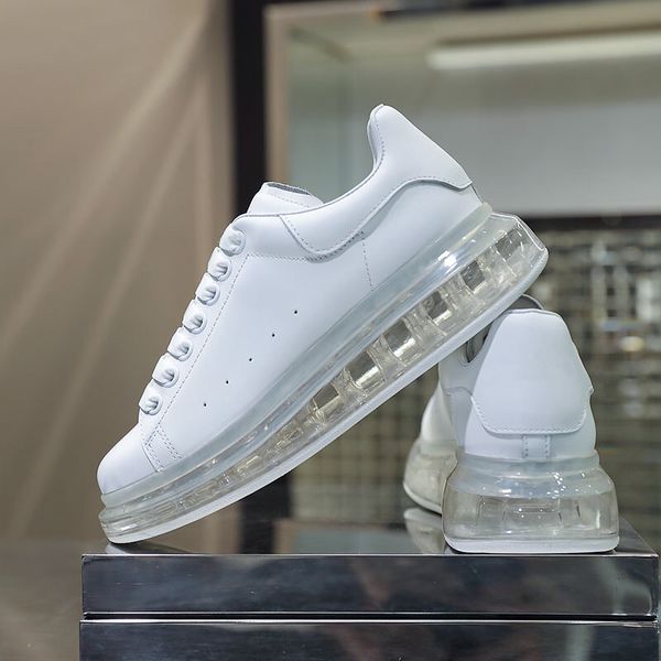 

2019 leather sneaker designer men women sneaker casual shoes fashion smart thick bottom sports breathable jogging shoes, Black