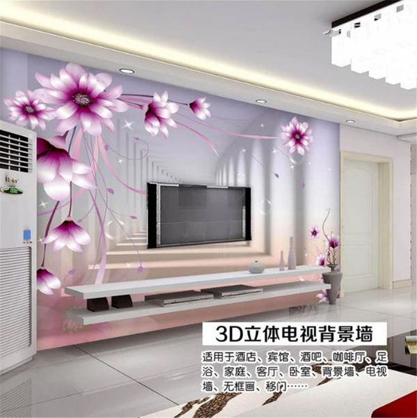 Custom Any Size 3d Wallpaper 3d Romantic Flower Vine Space Expansion Living Room Bedroom Background Wall Wallpaper Wallpaper Mobile Wallpaper On Desk