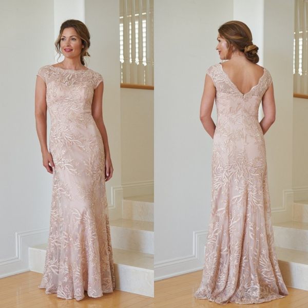 

elegant pink mother of the bride dresses bateau neck full lace mothers dress backless floor length wedding guest gowns, Black;red