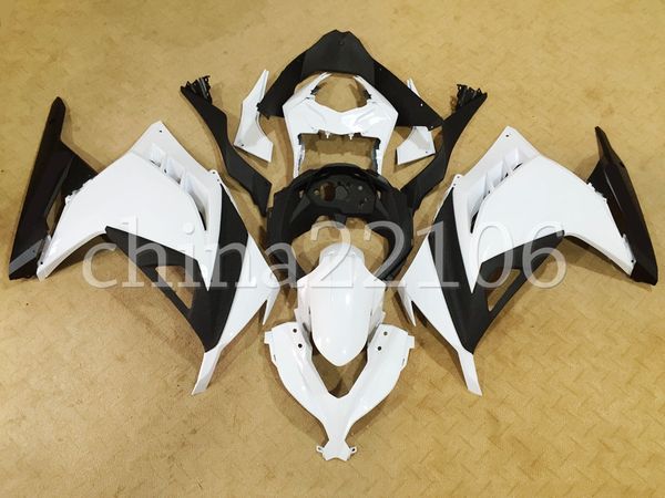

4gifts injection mold new abs motorcycle full fairings set fit for kawasaki ninja 300 ex300 300r 2013 2014 2015 2016 2017 set white matte