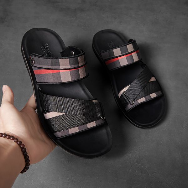 

2020new summer beach sandals vietnam shoes mens roman sandals outdoor sport open toe slippers platform casual, Black