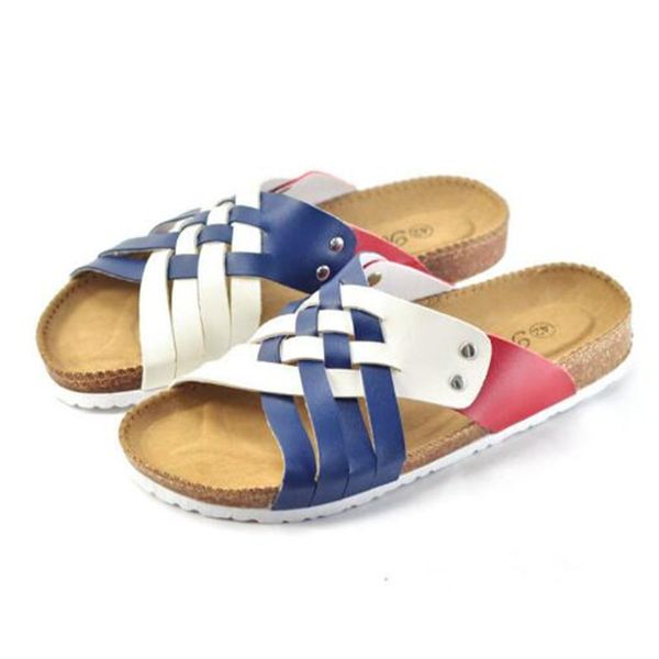 

summer men's sandals fashion black couple cork slippers man slides casual outdoor beach flip-flops indoor non-slip home shoes 45