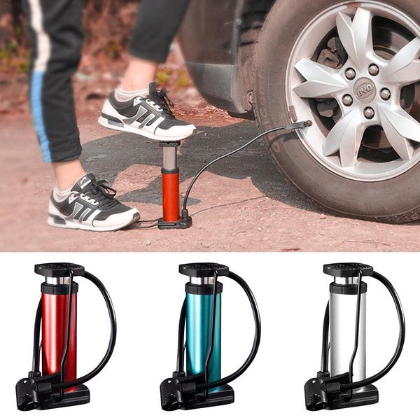 

ultra-light mini mtb bike portable pump electro-mobile motorcycle 120 psi high pressure foot pump with pressure gauge
