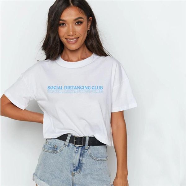 

clothing women designer letter print tees loose crop casual natural color short sleeve tees women, White