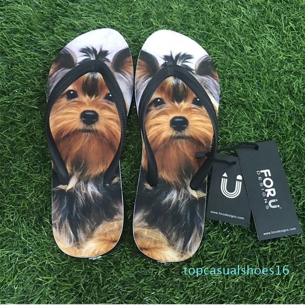 

customized summer women's flip flops cute 3d animal owl brand designer women non-slip beach slippers house flip flops for woman t16, Black