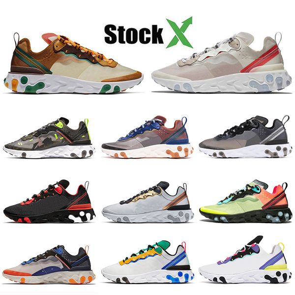 

react element 55 undercover 87 orange peel sail light bone designer stock x men running shoes volt racer pink men women shoes