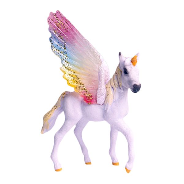 

fantasy horse model mythical pegasus figures ornaments toys rainbow