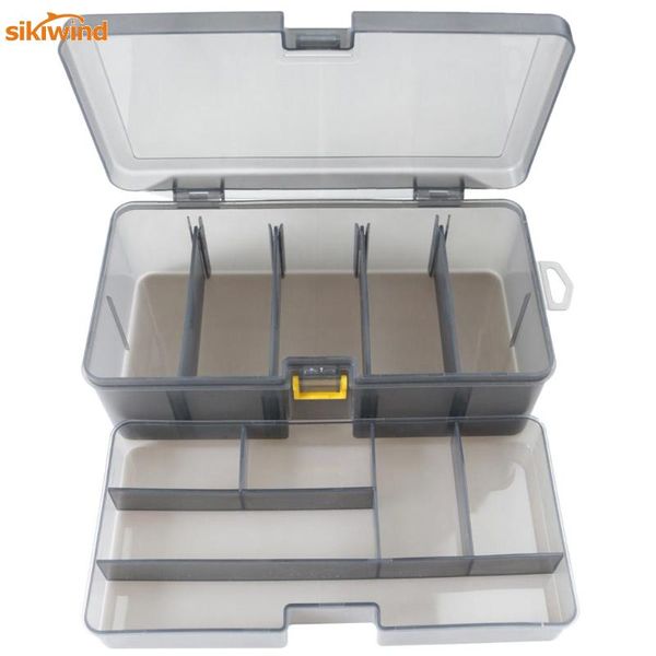 

dual layer fishing tackle box accessories lures bait storage case shrimp boxes for lure organizer baits pesca iscas container