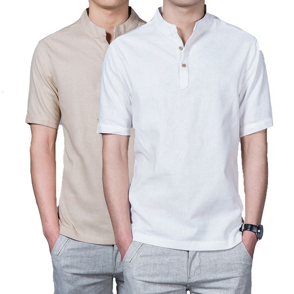 

style 2019 men's shirt basic color solid decoration button to decorate men's shirt at will, White;black
