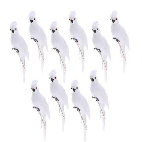 

10pcs creative handcraft realistic birds figurine ornament for balcony, window sill, bookshelf
