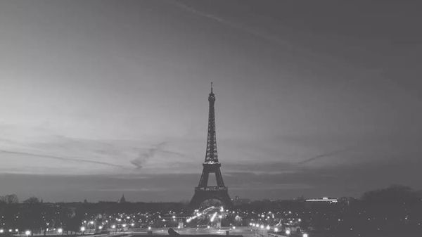 Papel de parede moderno para sala de estar Paris torre preto e branco paisagem fundo parede