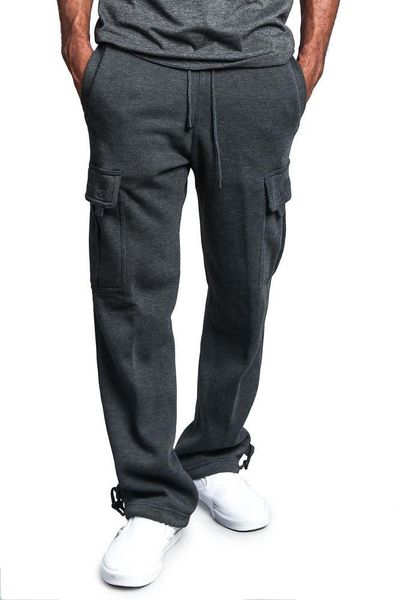 

men's trousers casual comfortable straight pants autumn male solid color trousers men's breathable pants, Black