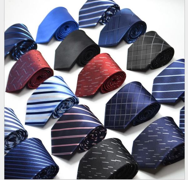 

men's business dress 2400 pins jacquard striped checked tie, Blue;purple
