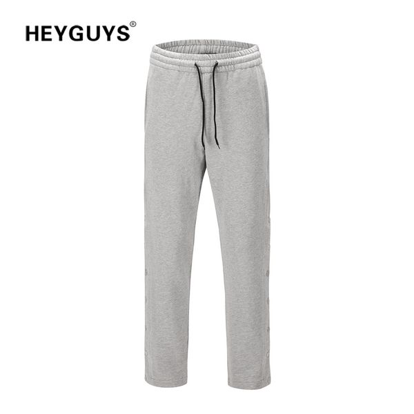 

heyguys 2020 fashon fitness long pants men casual sweatpants baggy jogger trousers fashion fitted bottoms streetwear hiphop, Black