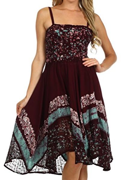 

sakkas aphrodite embroidered batik dress, Black;gray
