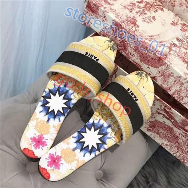 

xshfbcl paris luxe progettista wear women' slippers sandals beach slippers girl loafers retro embroidery flowers, Black;grey