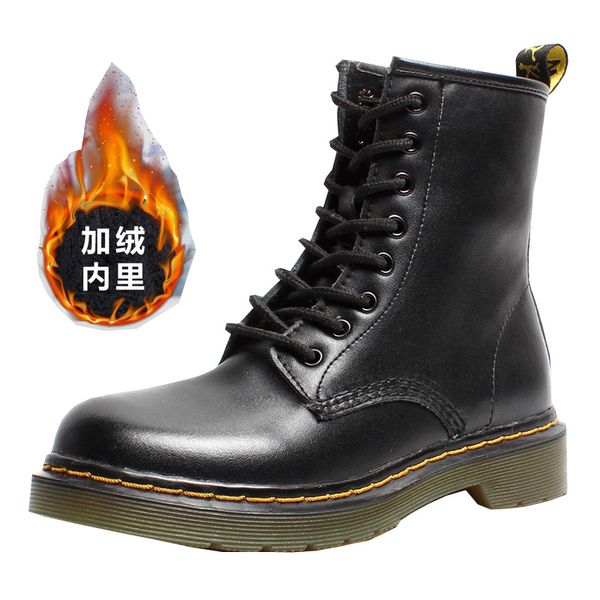 

high fashion men boots new motocycle warm ankle boots male winter comfortable men shoes plus size 44 coturno masculino, Black