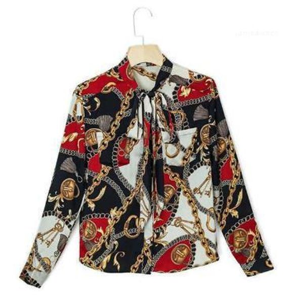 

female clothing floral print casual womens fashion designer tshirts lapel neck long sleeve summer, White