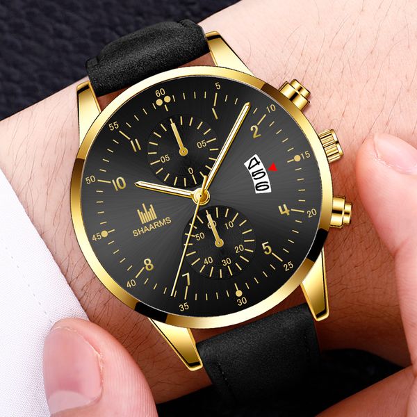 

2019 new men watch buiness sport date quartz wrist watch fashion leather male relogio masculino casual clock wristwatch, Slivery;brown