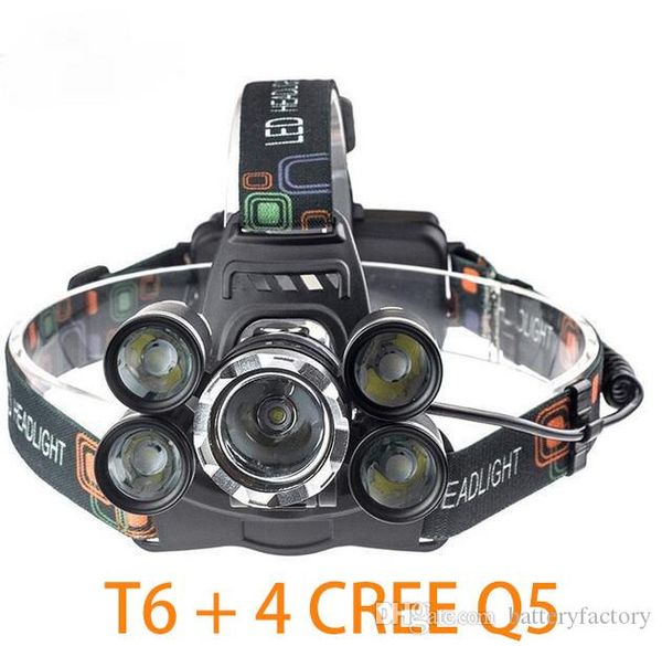 

outside led headlamp,8000 lumen 5 light 4 modes car charger lasting power super bright outdoor camping biking hunting fishing headlight