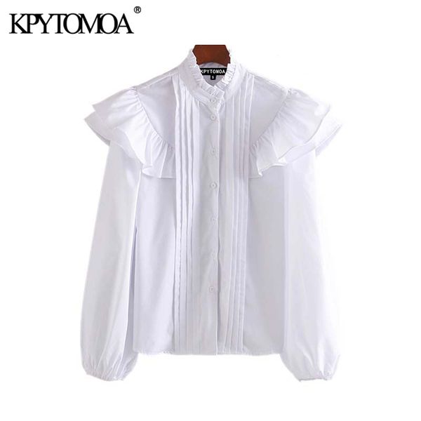

vintage sweet white pleated blouses women 2019 fashion ruffled collar long sleeve female shirts blusas chic