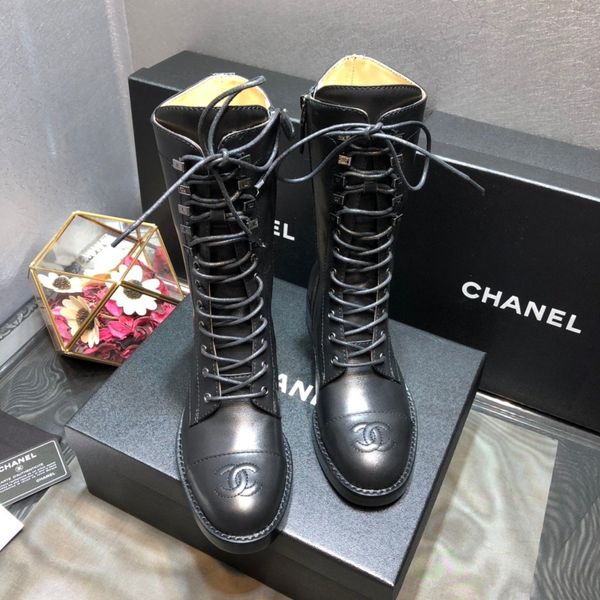 

new luxury women's shoes martin boots fashion design brand winter women's thigh high heel platform kryf, Black