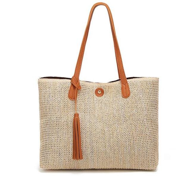 

новый корейский женщин сумка моды пляж соломы мешок простой плеча