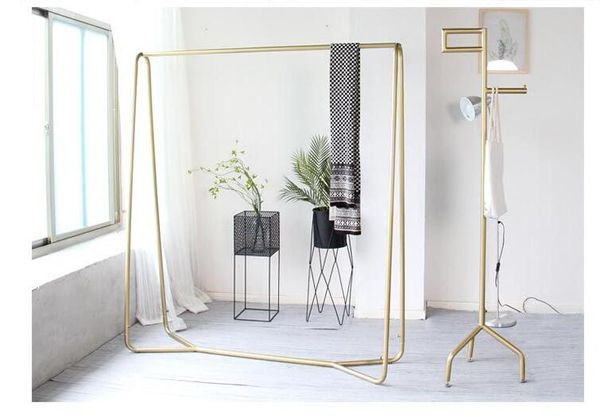 

landing coat hanger golden hat frame individual landing clothing display rack wedding dress shop side hanging clothing rack island racks