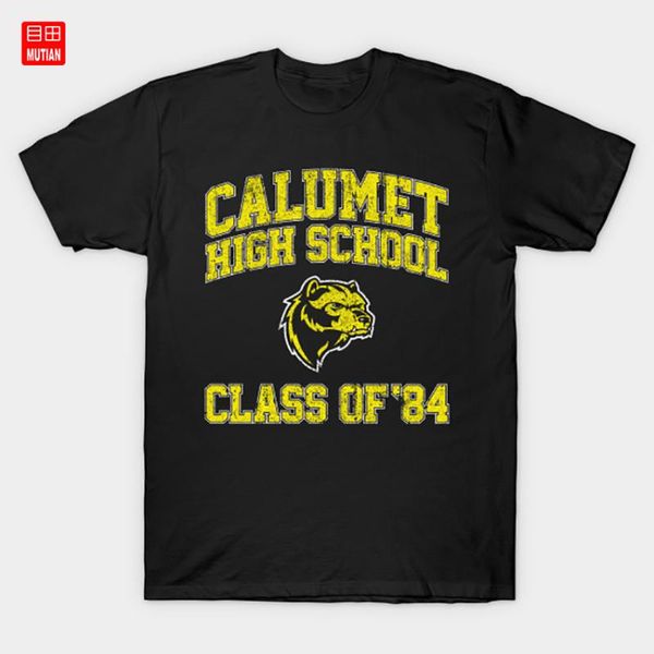 

calumet high school class of 84 t-shirt invasion jennifer grey movie patrick swayze 80s charlie sheen lea thompson calumet red, White;black