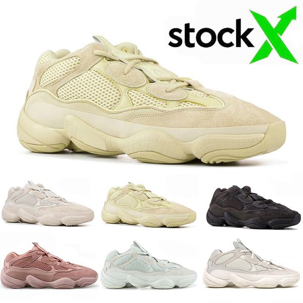 

2020 500 bone white stone running shoes blush 500s soft vision salt super moon yellow utility black kanye west mens trainers sneakers, White;red