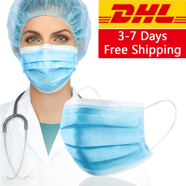 

dhl profession mask 3-ply n95 kf94 nonwoven disposable elastic mouth soft breathable flu hygiene face